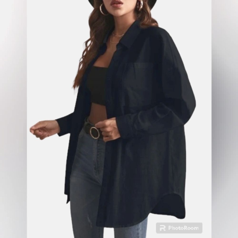 Women's Button-Down Shirt Lg Sleeves & Collar. XS Loose Fit. - Picture 2 of 3